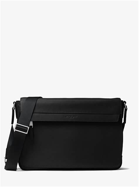 michael kors odin messenger bag|Odin Large Leather Messenger Bag .